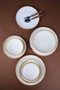 Hermia Juego de Cena de Porcelana de 24 Piezas Blanco y Beige
